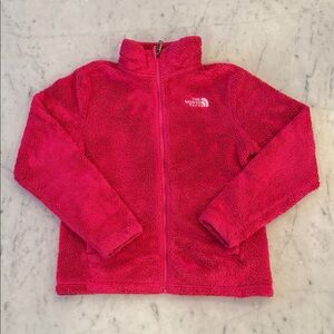 The North Face Vibrant Pink Fleece Jacket girls size medium